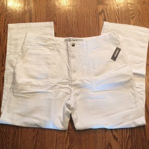 Old Navy Men’s Flat Front White Linen Pants NWT